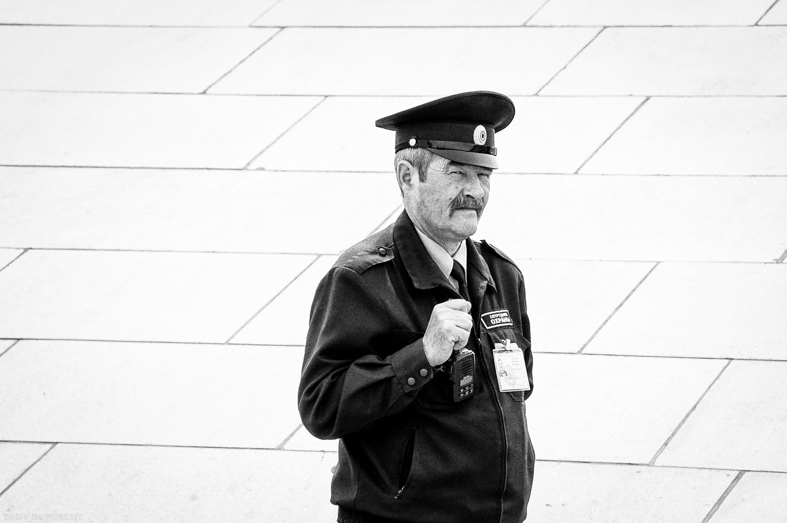 Security-Guard-Russian-Moscow-Black-White-Stare